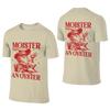 Moister Than An Oyster Retro Funny Graphic Reversible Sports Tee Fresh Casual Versatile Basic Gift Shirt
