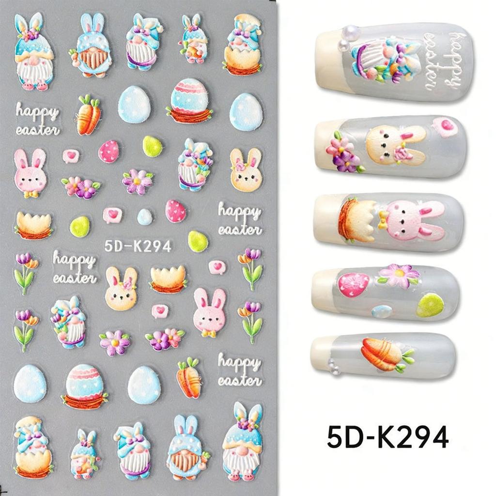 Nail Stickers Featuring Seven-spotted Ladybugs, Bees, Three-dimensional Relief Of Beaches And Sea Shells, And Nail Stickers Of Sea Snails.