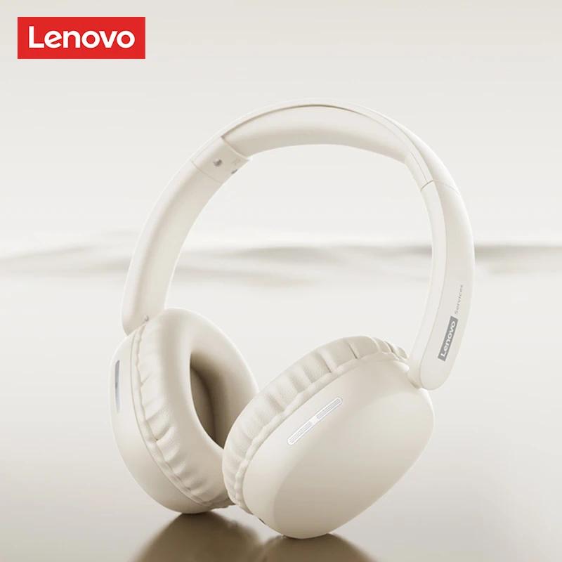 Original Lenovo LS106 Bluetooth 6.0 Headset Over Ear Lightweight Wireless Headphones HiFi Sound ENC Noise Cancelling Mic for Phone PC