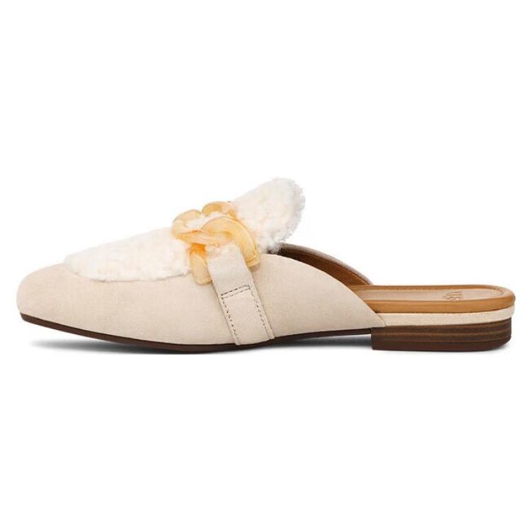 

UGG Janaya Shearling Stylish Sandal Women s Almond White 1136891-AMSD 37