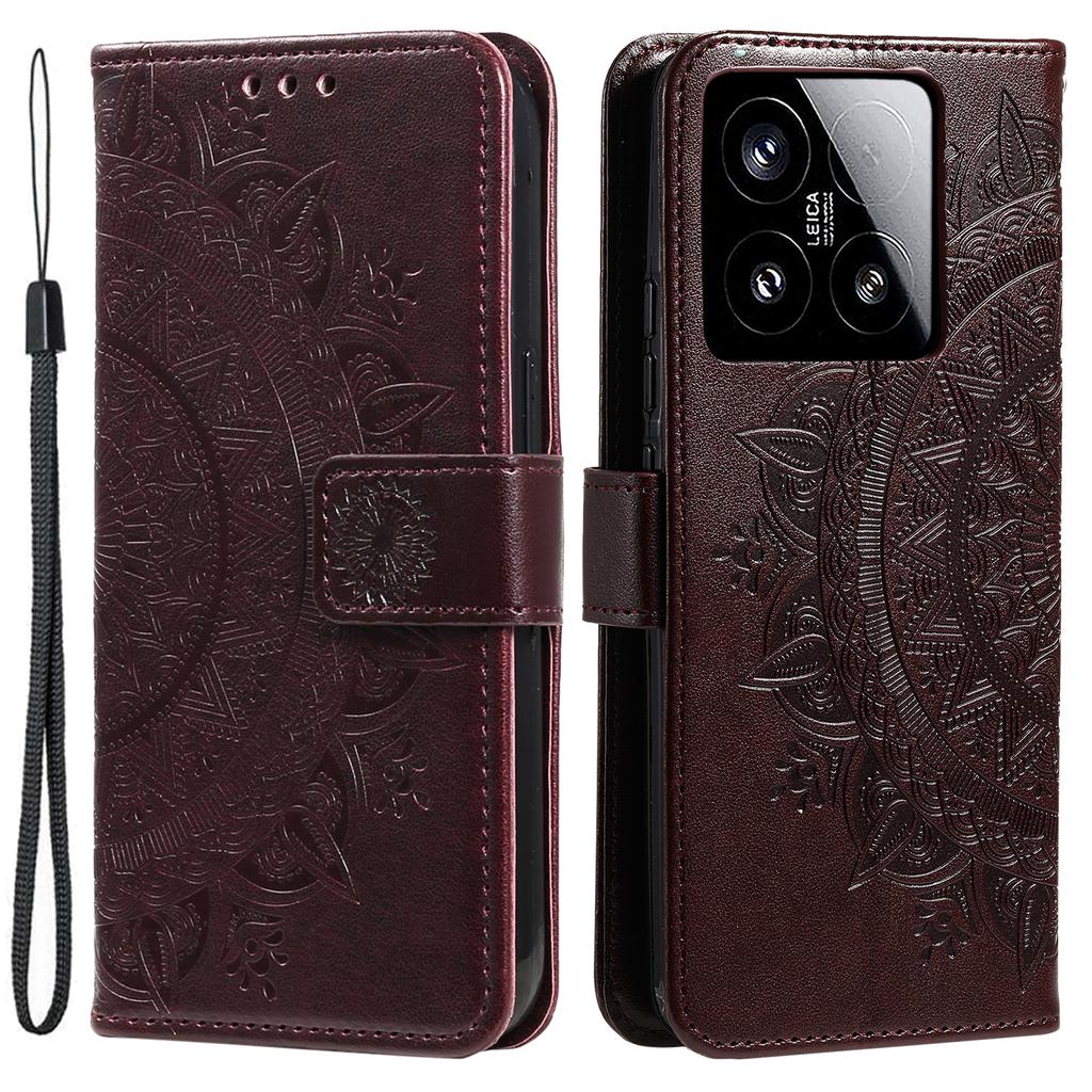 For Xiaomi 15 Case Imprinted Totem PU Leather Wallet Stand Phone Cover