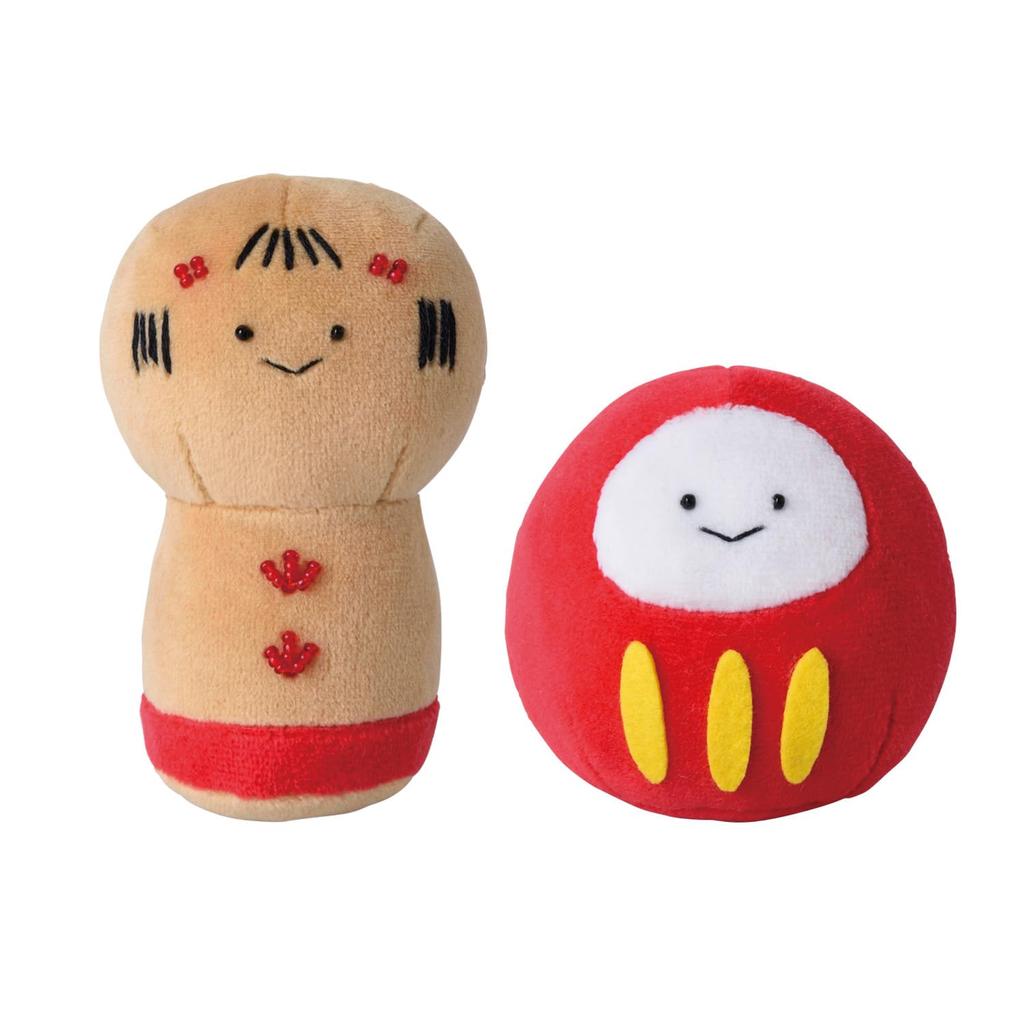 Kiyohara Favorite Plush Toy Kit Standard Plush Toy Kit with and Instructions Includes Lucky Charm Set and Kokeshi (KIYOHARA) - Pre-cut Fabric/Felt -