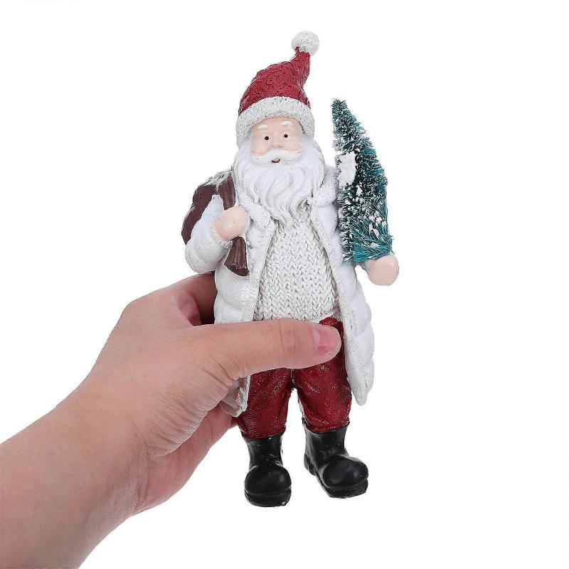 Santa Claus Figurine Collectible for Decoration Resin Christmas Santa Claus Ornament