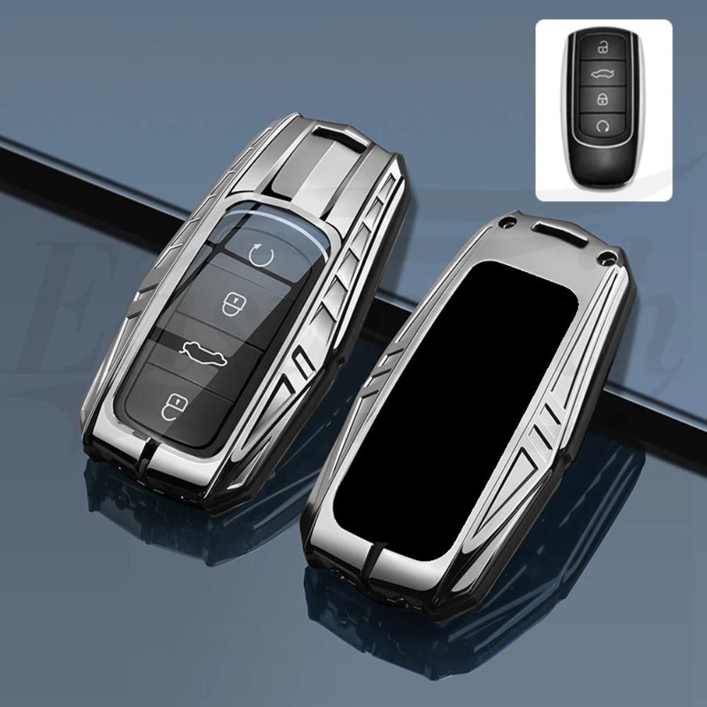 Car Zinc Alloy Silicone Key Case Cover Holder for Chery Tigo 7 8 Pro Max Omoda C5 Tigo 7 8 Plus Arrizo 5 Plus Key Protective Bag