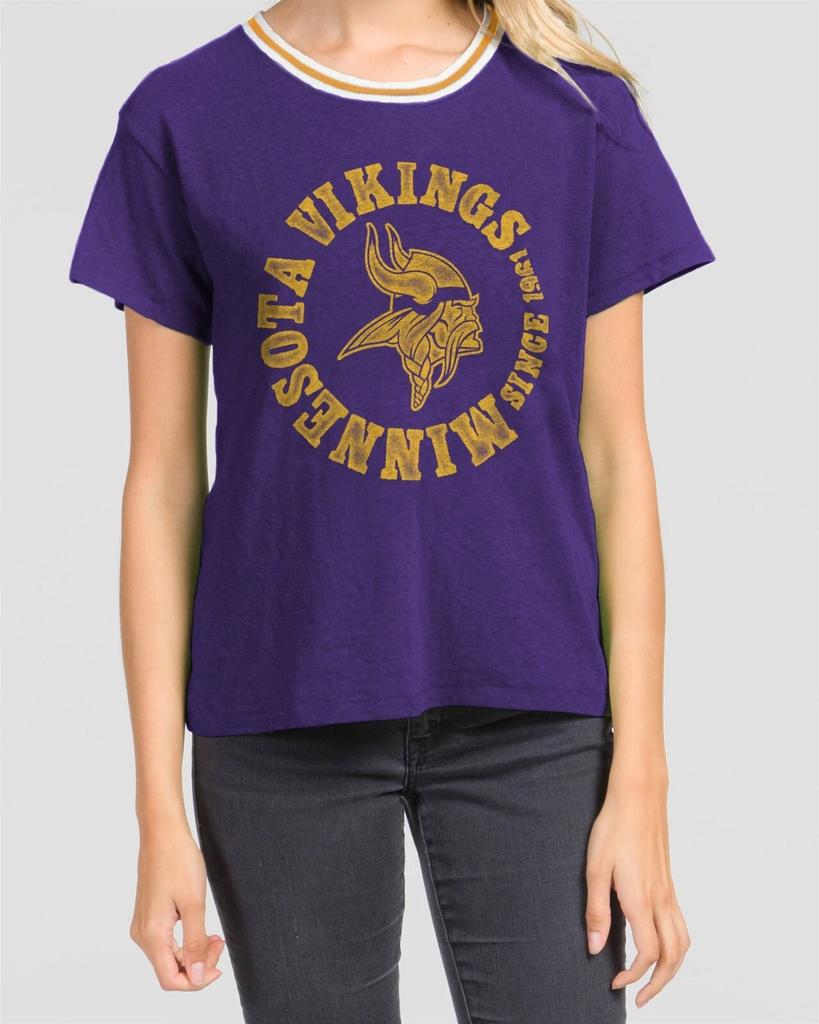 Junk Food Womens NFL Minnesota Vikings Kick Off Shirt New XS