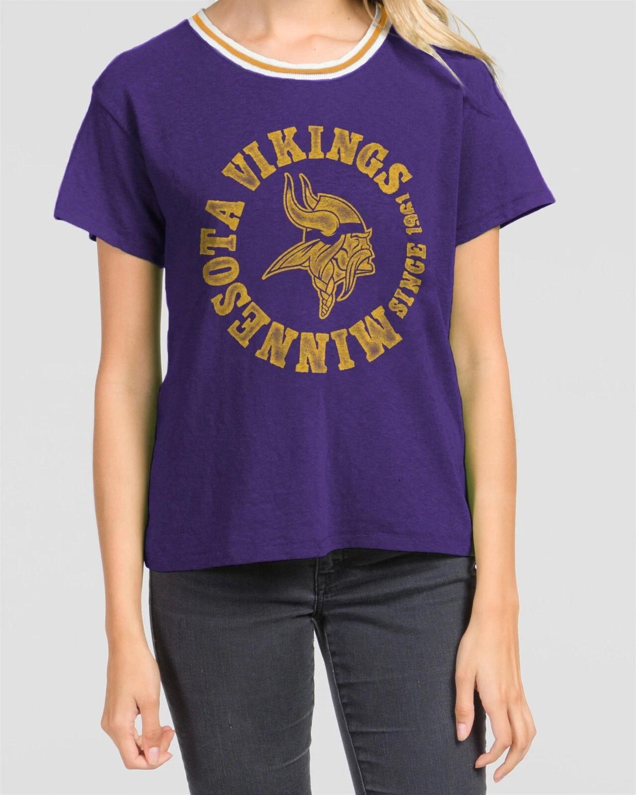 Junk Food Womens NFL Minnesota Vikings Kick Off Shirt New XS 4XL