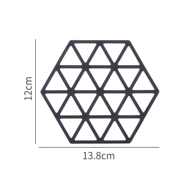 Silicone Tableware Insulation Mat Coaster Hexagon Silicone Mats Pad Heat-insulated Bowl Placemat Home Table Decor Kitchen Tools