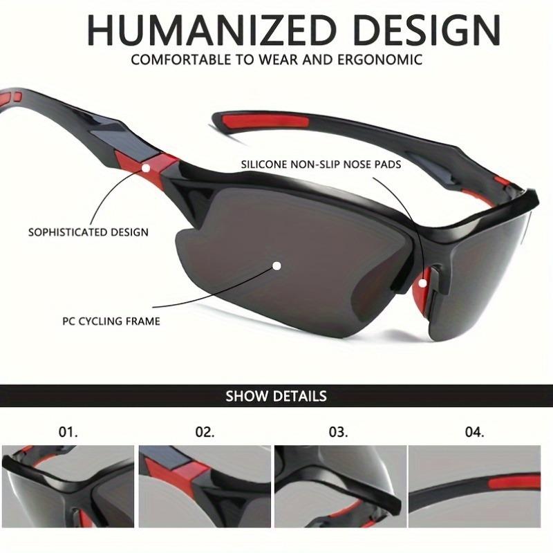 4 STÜCK Radsport Sonnenbrille Fahrradbrille Sonnenbrille Outdoor-Sportarten Fahrrad Staubdichte Brille