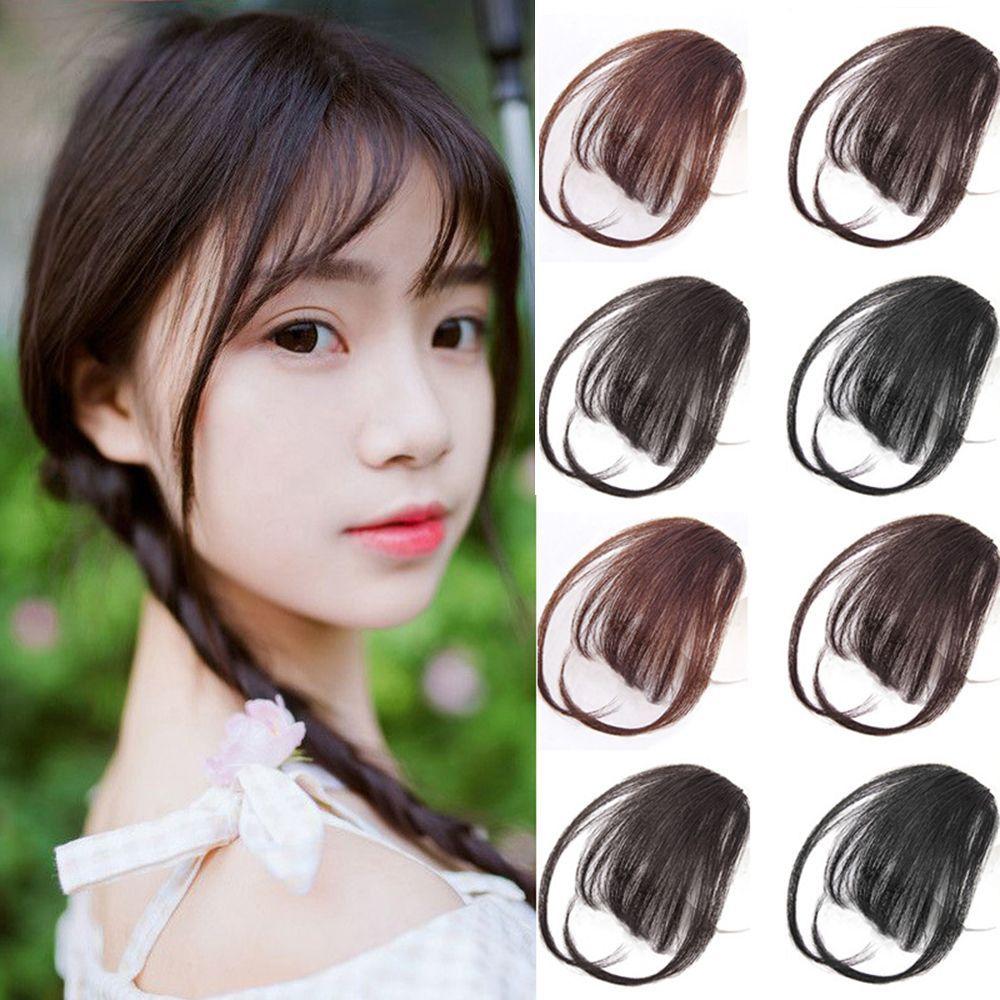 Neat Bang Hair Extension for Women Accessories Fringe Hairpieces Synthetic False Hair Air Bangs