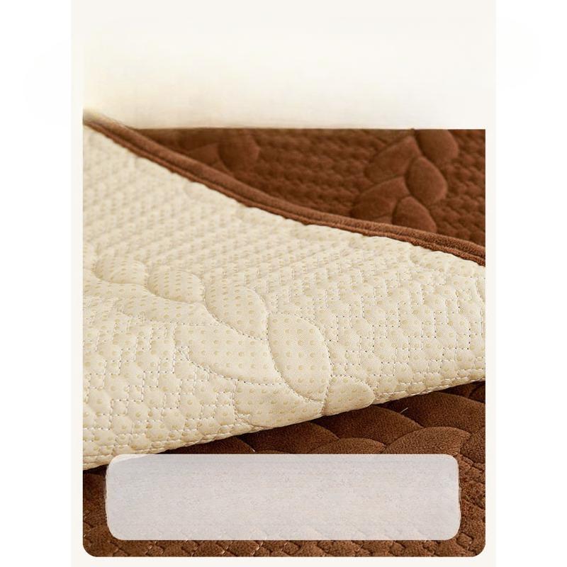Cream Style Short Plush Sofa Cushion Solid Color Non-Slip Leather Sofa Cover Modern Simple Sofa Cloth Autumn and Winter