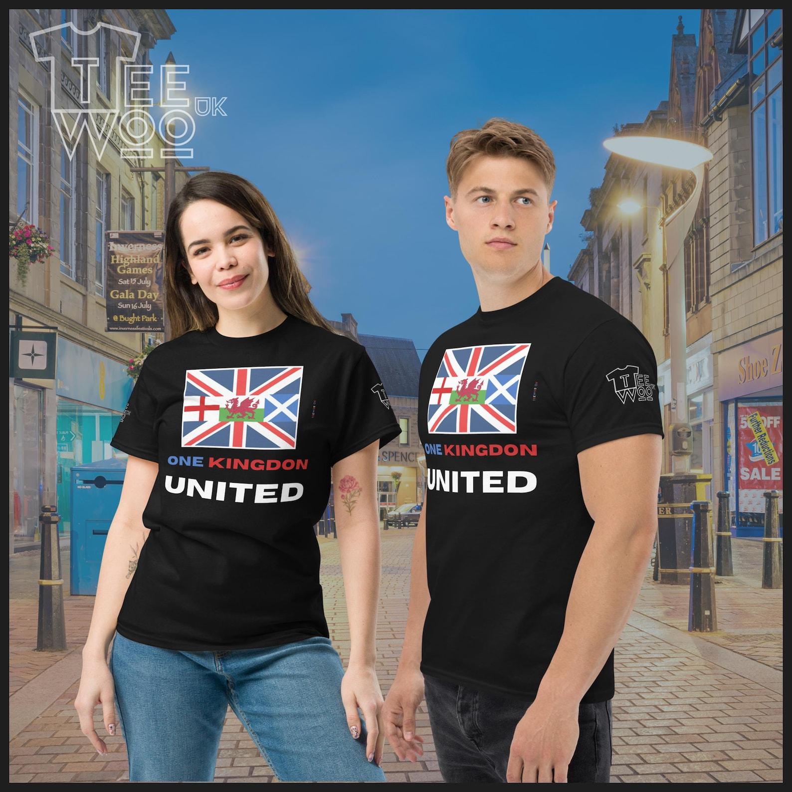 United Kingdom Great Britain Patriot Unisex T Shirt Union Jack Flag Black M