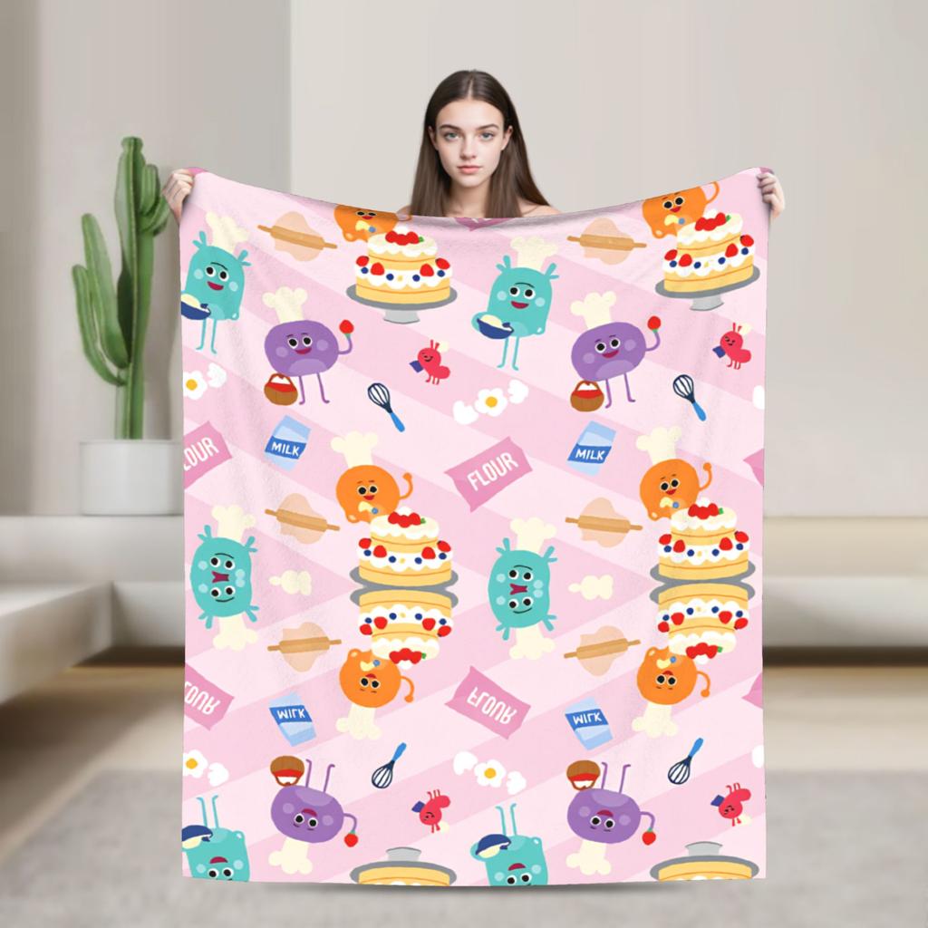 Warm Soft Blanket Picnic Finny the Shark Confetti Birthday Throw Blanket Super Simples Flannel Bedspread For Sofa Bed Cover