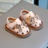 2024 Vintage Style Floral Summer Sandals for Baby Girls - Cute Squeaky Princess Shoes