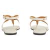 Gucci Double G Leather One Strap Sandals Women's White 746030 BKO00 9049