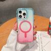 Pour IP6PROMAX Coque de téléphone magnétique à dégradé bicolore Trois-en-un Anti-chute Haute Qualité