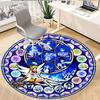 1pc Sailor Moon Glass Round Rug Flannel Fun Playful Design Living Room Bedroom Floor Mat Home Decoration Kids Room Carpet Y82813