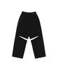 Teulimingbeodeu Knee Slit Wide Pants [ Black ]