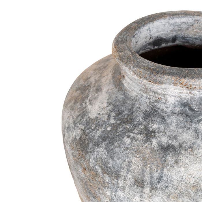 Vase de décoration gris clair antique Ø 30 x 30 cm