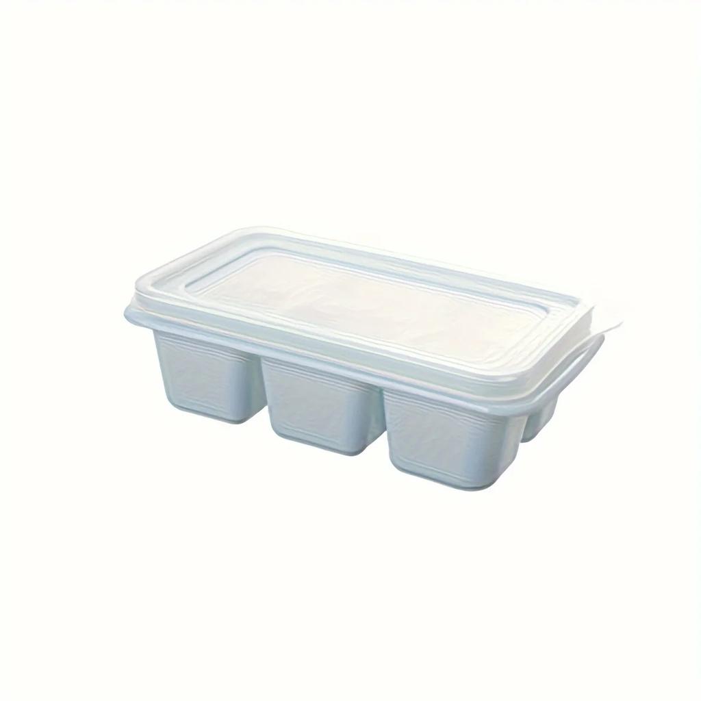 1pc-Ice Making Mold Household Silicone Ice Lattice with Lid Refrigerator Ice Making Box