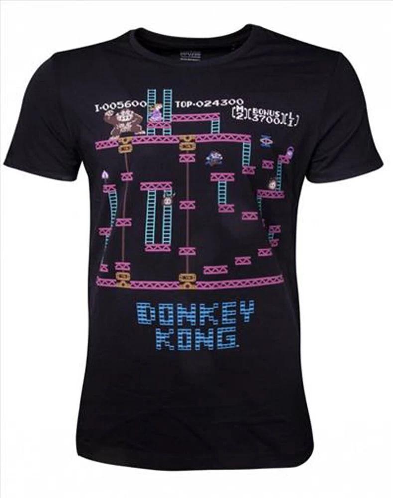 Official Donkey Kong Retro Unisexs Black T Shirt Donkey Kong Classic Tee S