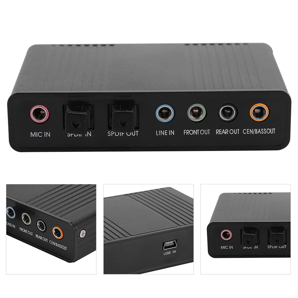 DM HD10 USB 5.1 Computer External Sound Card Audio Adapter for Karaoke Recording