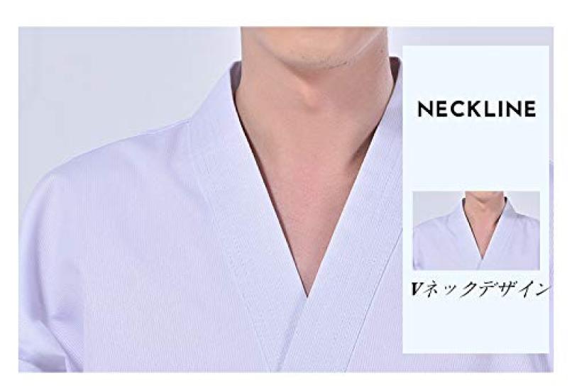 Jinning Karate Gi Judo Gi with Belt All Cotton Practice School Karate Uniform Martial Arts Loose Sport Suit Plain Adult Unisex White 170cm