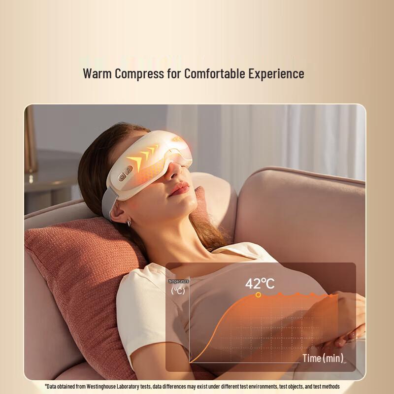 Westinghouse Foldable Smart Eye Massager with Heat and Bluetooth