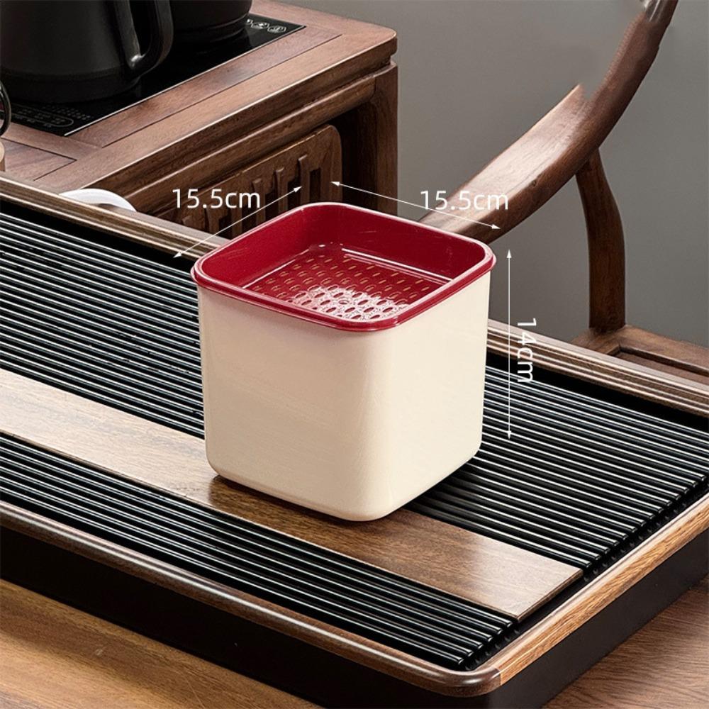 New Mini Desktop Tea Drain Bucket Drainage Detachable Desktop Trash Can Multifunctional Tea Filter Box