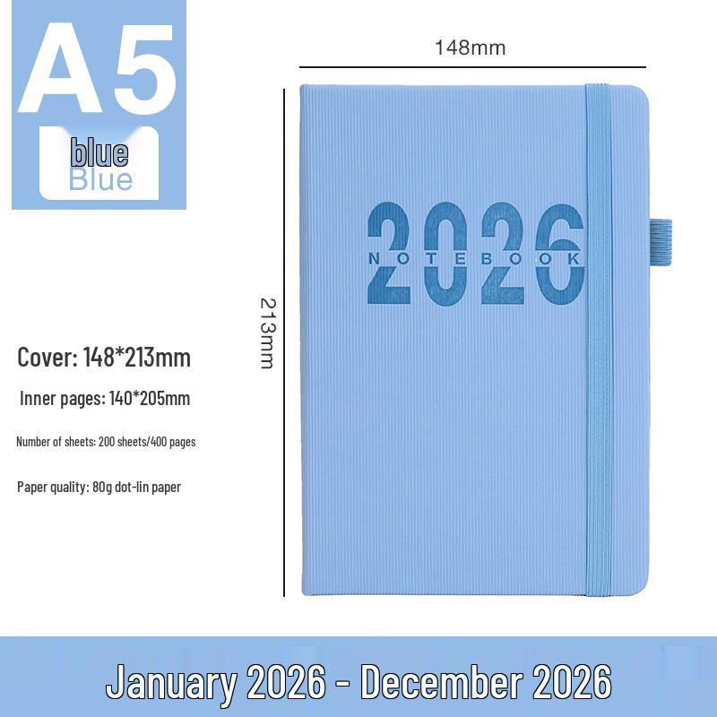 2026 English-Spanish Daily Planner & Business Notebook