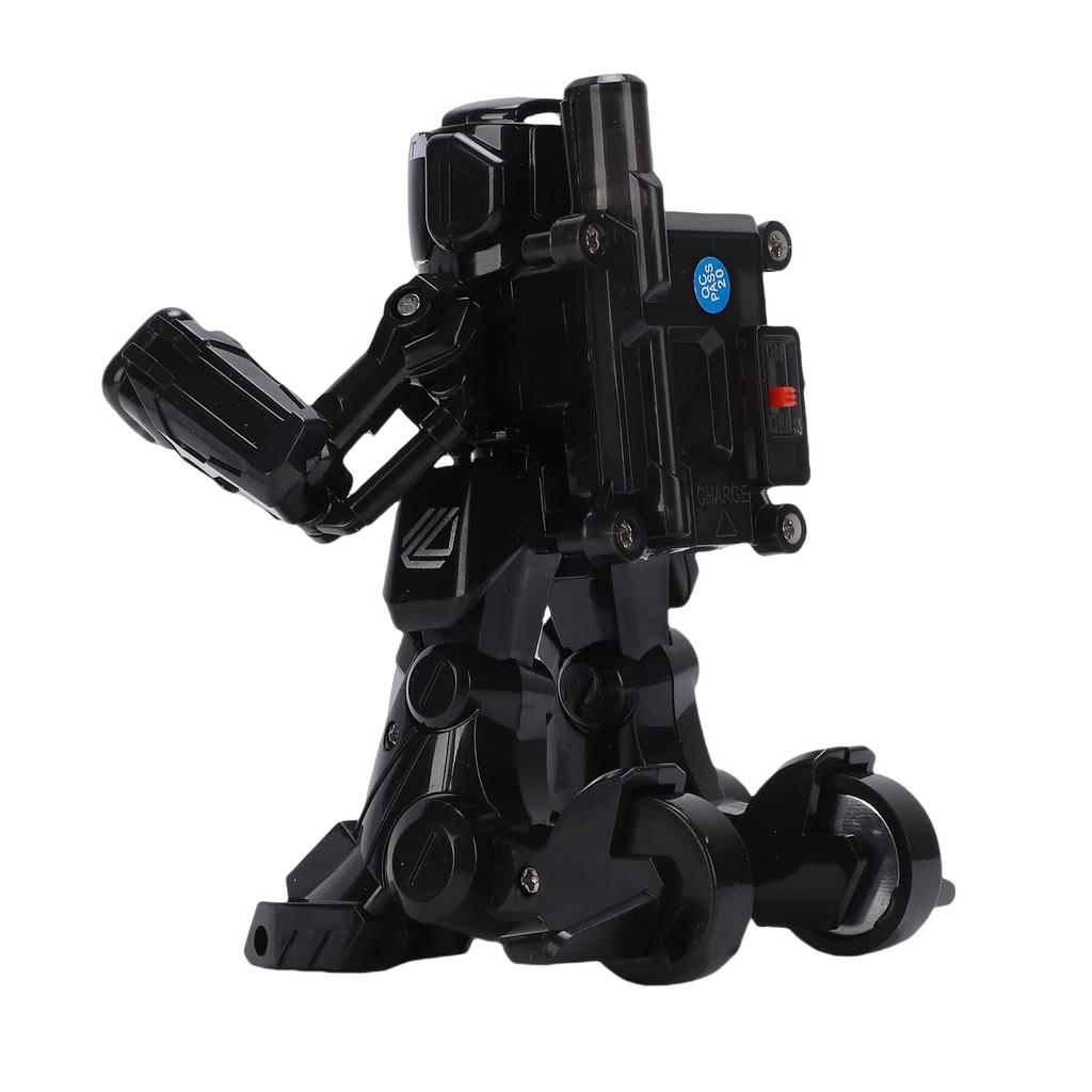 Remote Control Fighting Robot Toy Fun RC Ejecting Battle Robot Support 2 Player with Light Sound Effects Black