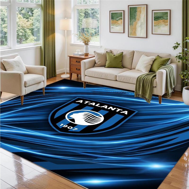 Atalanta FC Design Crystal Velvet Rug Soft Decorative Mat for Bedroom Entrance