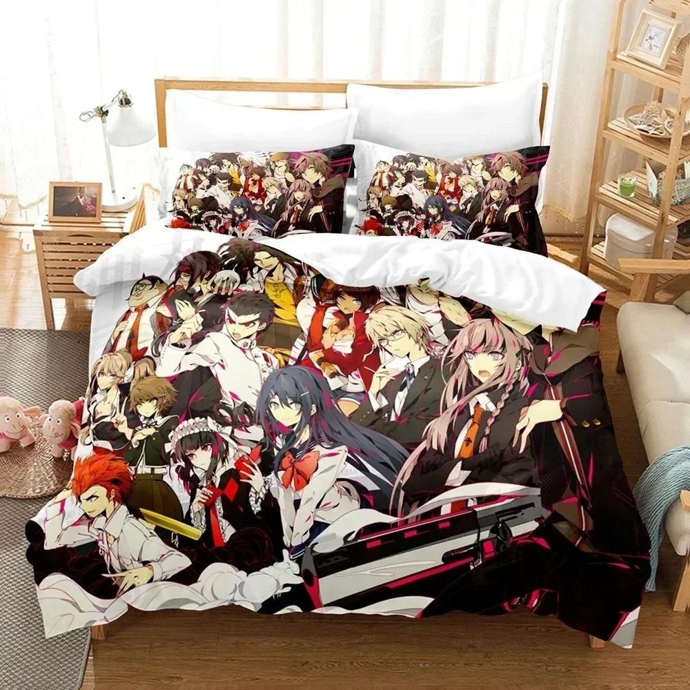 Fashion 3DThe Danganronpa Bedding Set Printed Bed Set With Pillowcase Bed Duvet Cover Soft Queen King Size Bedclothes Home