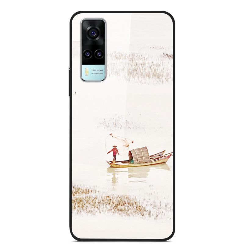 Tempered Glass Case For Vivo Y31 Y51 Case Soft Silicome Bumper For Vivo Y51 Y31 Phone Case Hard Glass Back Cover Y 31 Y 51 Funda