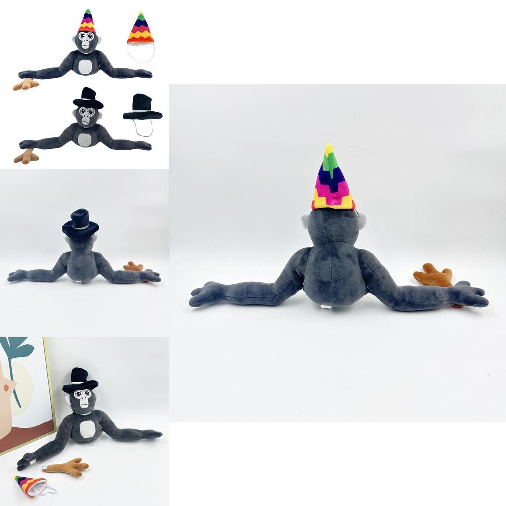 New Gorilla Tag Monke Plush Toy Stuffed Animal Doll With Hat 25cm Tall