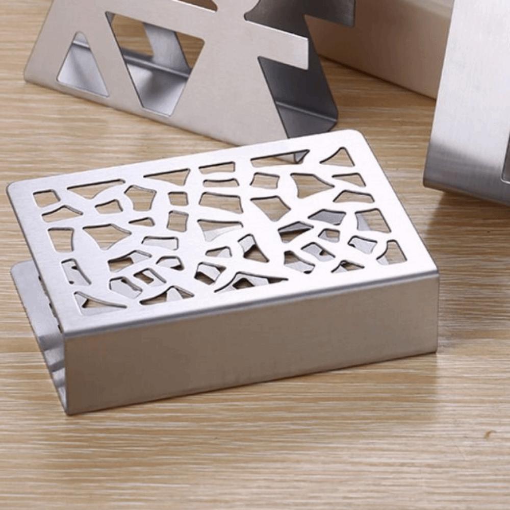 Stainless Steel Napkin Container Rustproof Napkin Storage Rack  Kitchen Organizer