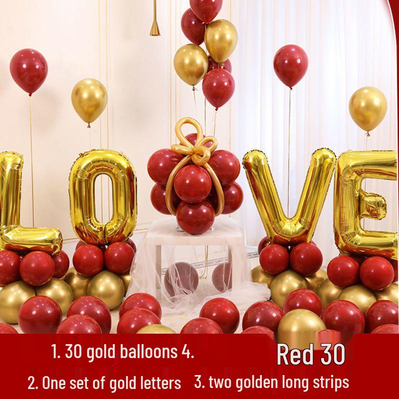 Love Letter Aluminum Foil Balloon Set for Wedding Decorations