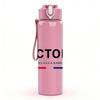 1PC Victory Simple Letter Typography 750ml Color Plastic Sports Water Bottle Leakproof Flip Straw Lid Suitable for Sports Office Home Use