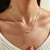 Elegant Neck Decoration 5 Petal Flower Zirconia Necklace, Minimalist Light Luxury Skin Friendly Alloy Necklace Choker for Women, Dainty Chain Layering