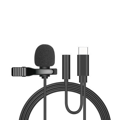 3.5mm Wired Microfon Mini Microphone Condenser USB Type C Lavalier Clip Professional Microphone For Laptop Computer Smart Phone