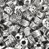 5pcs Positioning Buckle Multiple Styles Ancient Silver Fixed Clip Big Hole Spacer Beads For Jewelry Making DIY Bracelet Necklace