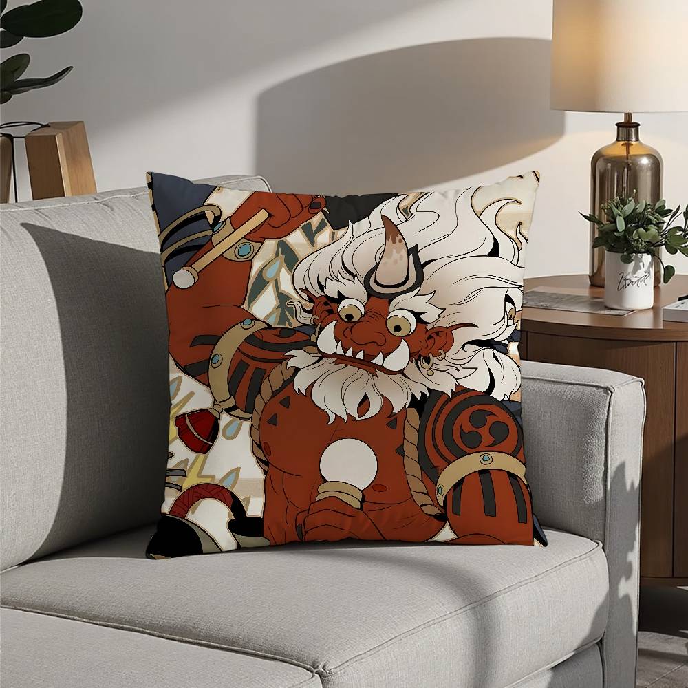 

Hot Game Onmyoji Pillow Case Sofa Decorative Home Double-sided Printing Short Plush Cushion Pillow Cover Gift 12x12Inch