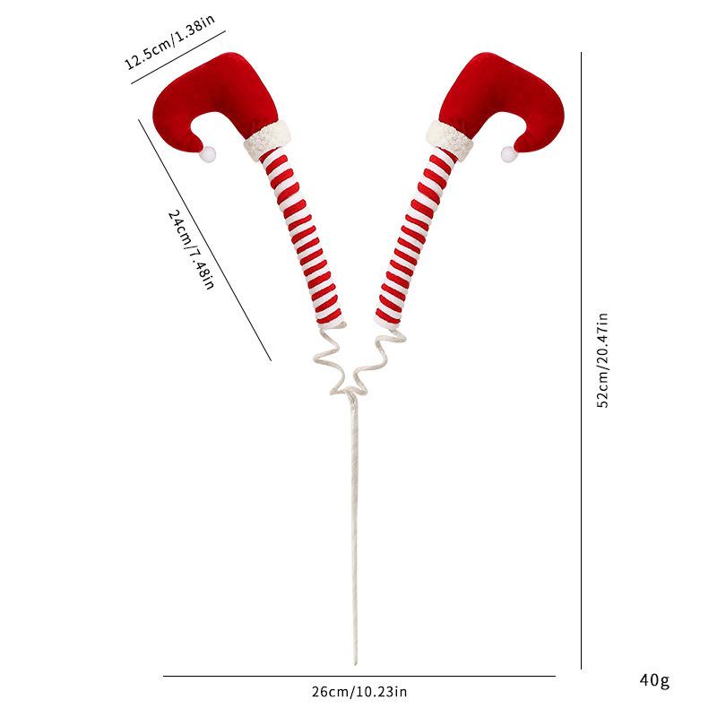 Weihnachtsbaumschmuck Gestrickter Elfenbein Zweig Rot Weiß Gestreifte Lutscher Ornamente 2026 Silvester Heimdeko Großhandel