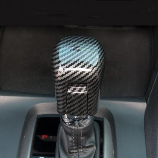 ABS Carbon Fiber Car Gear Shift Knob Cover Trim For Honda Civic Sedan 2016-
