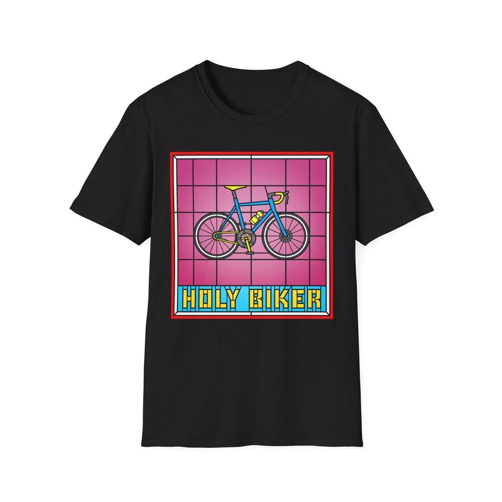 

Stained Glass Bicycle T-Shirt, Cycling Lover Tee, Unisex Bike Shirt, Cyclist Top L