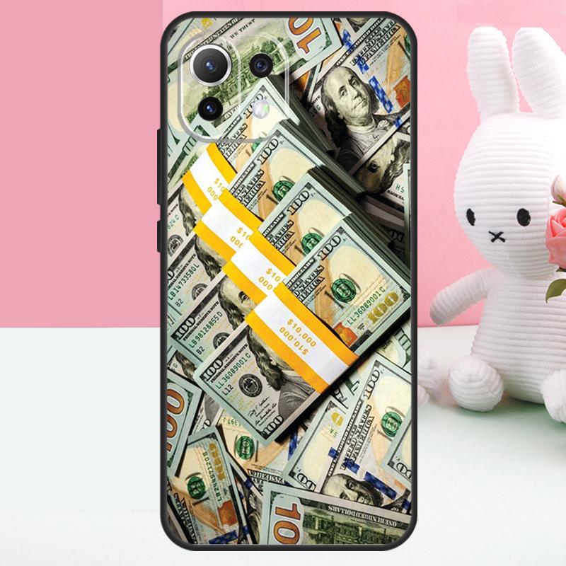 Banknote Dollar Cash Money Case For Xiaomi 15 Ultra 14 13 15T 13T 14T Pro 17 Pro Max POCO F7 X7 Pro X5 X6 F5 F6 Funda