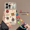 Capa de Pulseira M Bean Cartoon Galvanizada 3D para Apple iPhone 11X-17 Pro Max