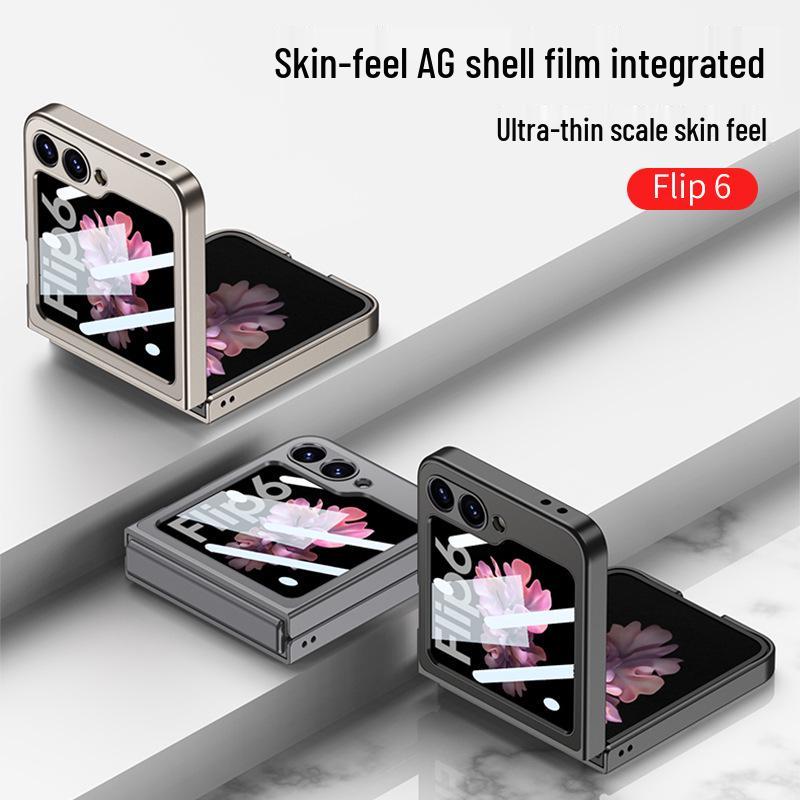 Samsung Z Flip6 AG Shell Foldable Case - Skin-Feel, Anti-Fall, Screen-Integrated