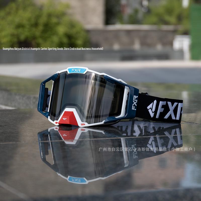 FXR Double-Layer Anti-Fog Goggles for Motorcycle, Off-Road, Mountain Biking & Skiing