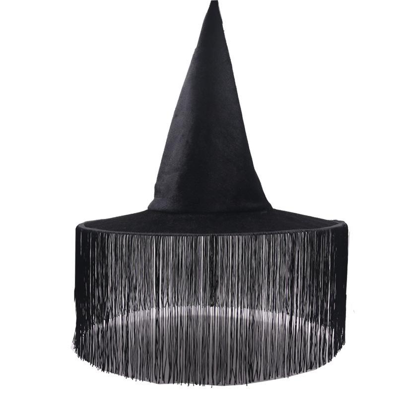 Adult Tassel Witch Hat for Halloween & Performances