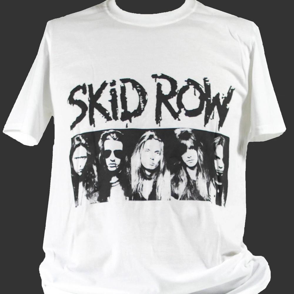 РЕДКИЙ! SKID ROW РОК МЕТАЛ Футболка унисекс S-5XL ГОРЯЧАЯ НОВАЯ Унисекс Футболка S